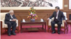 中国国家主席习近平2023年7月20日与到访的美国前白宫国家安全顾问和国务卿亨利·基辛格（Henry Kissinger）会面。（中国官方视频截图）