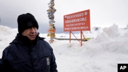 United Nations Secretary-General Antonio Guterres stands outside the Chilean Eduardo Frei Air Force Base in King George Island, Antarctica, Nov. 23, 2023. 