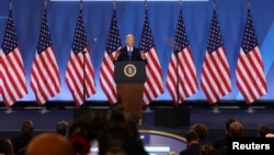 Presidente Joe Biden durante conferencia de imprensa, Washington, 11 julho 2024