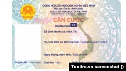 Mẫu thẻ căn cước mới của Việt Nam. (Photo: Tuoitre.vn screenshot)