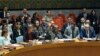 Linda Thomas-Greenfield, United States Ambassador to the United Nations, center front, votes against a resolution concerning a ceasefire in Gaza during a Security Council meeting at United Nations headquarters, Feb. 20, 2024.