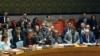 Linda Thomas-Greenfield, United States Ambassador to the United Nations, center front, votes against a resolution concerning a ceasefire in Gaza during a Security Council meeting at United Nations headquarters, Feb. 20, 2024.