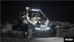 This artist’s concept depicts the design of NASA’s Lunar Terrain Vehicle (LTV). (Image Credit: NASA)
