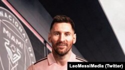 'I'm going to Miami' - Lionel Messi confirms his move to MLS in his Twitter feed, from which this image was sourced. 