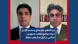 دیدگاه‌های علم صالح و محمد قائدی درباره مواضع متفاوت جمهوری اسلامی در قبال جنگ‌های منطقه