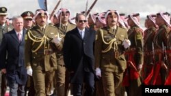 Mfalme Abdullah wa Jordan na Rais wa Misri Abdel Fattah al-Sisi wakiwa Amman Jordan, Januari 13, 2019. Picha na REUTERS/Muhammad Hamed