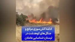 ادامه آتش‌سوزی مراتع و جنگل‌های کوهدشت در لرستان؛ شناسایی عاملان