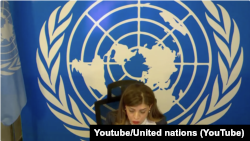 Šefica Misije Ujedinjenih nacija na Kosovu Karolina Zijade tokom uvodne reči na sednici Saveta bezbednosti UN o Kosovu (Foto: Youtube/United nations)