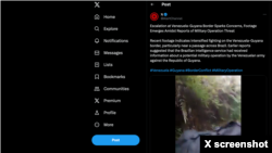 Screenshot from X, showing November 29 post from AlertChannel, which passed off footage from Colombia to falsely claim fighting is occurring on the border of Guyana and Venezuela.