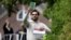 Protester Salwan Momika appears outside the Iraqi Embassy in Stockholm, July 20, 2023, where he plans to burn a copy of the Quran and the Iraqi flag.