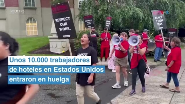 Unos 10.000 trabajadores de hoteles en Estados Unidos entraran en huelga