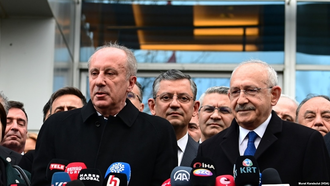 Millet Partisi Genel Başkanı Muharrem İnce ve CHP lideri Kemal Kılıçdaroğlu