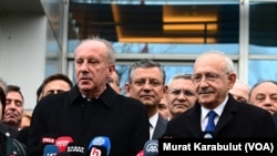 Millet Partisi Genel Başkanı Muharrem İnce ve CHP lideri Kemal Kılıçdaroğlu