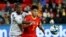 Haiti's Batcheba Louis, left, fights for the ball with China's Wang Shuang during the Women's World Cup Group D soccer match between China and Haiti in Adelaide, Australia, July 28, 2023. 