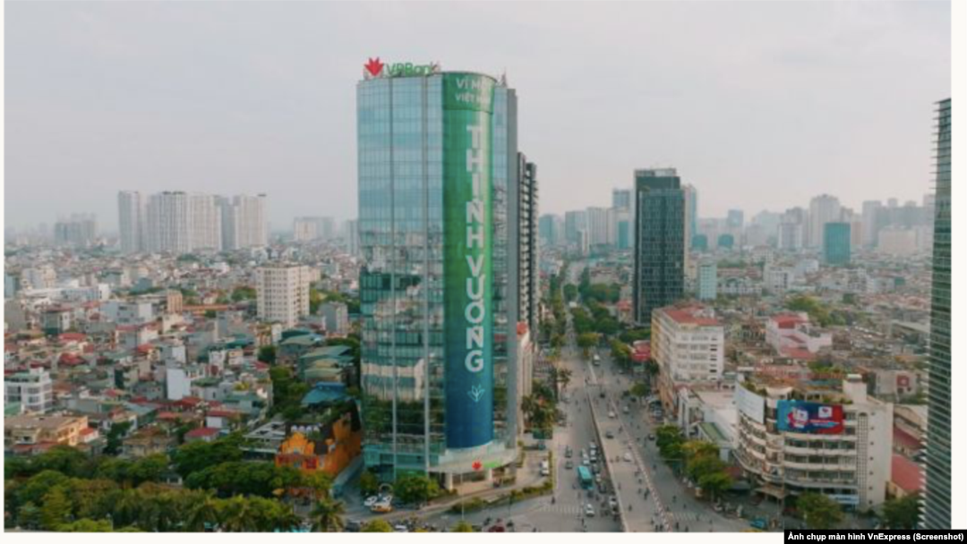 Trụ sở ngân hàng VPBank ở Hà Nội (Ảnh chụp màn hình VnExpress )