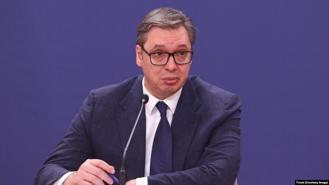 Predsednik Srbije Aleksandar Vučić na konferenciji za novinare, arhiva
