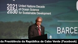 Presidente de Cabo Verde, José Maria Neves, discursa na Conferência de Barcelona da Década do Oceano da ONU, Espanha, 10 abril 2024