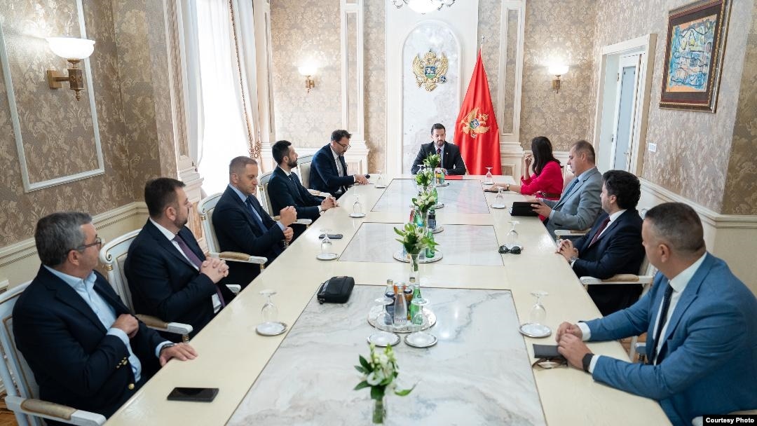 Sastanak predsednika Crne Gore Jakova Milatovića sa predstavnicima opozicionih partija u Podgorici (Foto: Kabinet predsednika Crna Gore)
