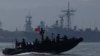 资料照：台湾海军在春节前进行军事操演。（2024年1月30日）