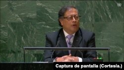 El presidente de Colombia, Gustavo Petro, se dirige a la Asamblea General de la ONU el 19 de septiembre de 2023.