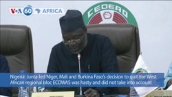  VOA60 Africa - ECOWAS President Omar Touray said exit from bloc by three junta-led nations hasty