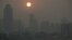 High air pollution levels cloud the Bangkok skyline on Feb. 15, 2024. 