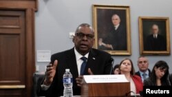 U.S. Defense Secretary Lloyd Austin testifies before a U.S. House Appropriations defense subcommittee hearing on President Joe Biden's proposed budget request for the Department of Defense, in Washington, March 23, 2023.