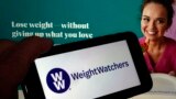 This image shows the logo of WeightWatchers on a mobile phone, and the company's website on March 7, 2023. (AP Photo/Richard Drew)