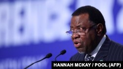 Presidente da Namibia Hage Geingob, 2 novembro 2021