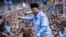 Calon presiden Prabowo Subianto saat kampanye di Stadion Gelora Bung Karno Jakarta pada 10 Februari 2024. (Foto: Yasuyoshi CHIBA/AFP)