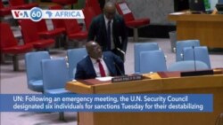 VOA60 Africa - UN Security Council Sanctions 6 Rebel Leaders in Congo