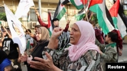 Палестинские беженцы в Бейруте на демонстрации в поддержку палестинцев Газы (архивное фото)