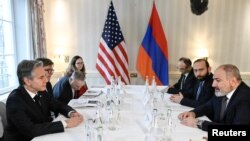 ԱՄՆ պետքարտուղար Էնթոնի Բլինքենի հանդիպումը Հայաստանի վարչապետ Նիկոլ Փաշինյանի հետ Մյունխենում անվտանգության համաժողովի ընթացքում, փետրվարի 17, 2024 թ., Reuters