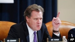 FILE - Rep. Mike Turner, R-Ohio, speaks during a House Intelligence Committee hearing on Capitol Hill in Washington, Nov. 20, 2019.