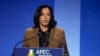 FILE — U.S. Vice President Kamala Harris speaks during the Asia-Pacific Economic Cooperation conference, in San Francisco, Nov. 16, 2023. She will lead the U.S. delegation to the climate summit that starts Nov. 30, 2023, in the United Arab Emirates.