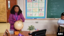 Quinta Brunson plays second-grade teacher Janine on ABC's Abbott Elementary (ABC/Gilles Mingasson)