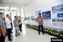 Keberadaan pabrik baterai mobil listrik tersebut menjadi salah satu pendukung pembangunan ekosistem kendaraan listrik di Indonesia. (Biro Setpres)