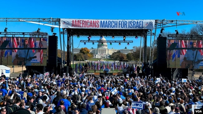 En Fotos | Miles de personas marcharon a favor de Israel en Washington