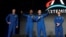 Astronauts (from left) Reid Wiseman, Victor Glover, Jeremy Hansen and Christina Koch, crew members of the Artemis II space mission to the moon and back, attend a NASA event in Houston, Texas, April 3, 2023.