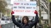 Max Azzarello of St. Augustine, Florida, who police identified as the man who set himself on fire on Friday outside the New York courthouse where Donald Trump's trial was taking place, stands a day earlier outside the same courthouse, April 18, 2024.