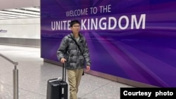 已經解散的香港學生組織“學生動源”前召集人鍾翰林在英國時間12月27日晚上到達倫敦，並申請政治庇護。(照片來源：鍾翰林臉書網頁)