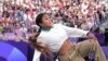 FILE - United States Logan Edra, known as B-Girl Logistx, left, competes during the Round Robin Battle at the breaking competition at La Concorde Urban Park at the 2024 Summer Olympics, Aug. 9, 2024, in Paris, France. 