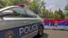 Kosovo Serbs block the street near the municipal building in the town of Zvecan, northern Kosovo, June 5, 2023. 