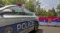 Kosovo Serbs block the street near the municipal building in the town of Zvecan, northern Kosovo, June 5, 2023. 