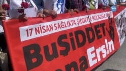 İstanbul’da sağlık çalışanlarından “şiddet” protestosu 