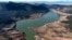 A view of the Sau reservoir, which is only at 5 percent of capacity, in Vilanova de Sau, Spain, Jan. 26, 2024. A historic drought has shrunk reservoirs to record lows. Experts say the drought is driven by climate change.