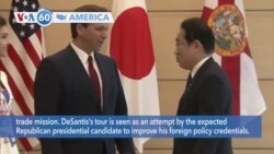 VOA60 America - Florida Governor Ron DeSantis meets with Japanese Prime Minister Fumio Kishida