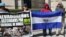 Protestan frente a embajada de El Salvador en Washington 