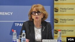 Prof. Dr. Radmila Vasić, članica Upravnog odbora Transparentnosti Srbija (foto: Medija Centar Beograd)