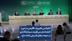 کنفرانس تغییرات اقلیمی در دبی؛ کارشناسان می‌گویند سرمایه‌گذاری در سوخت‌های فسیلی ادامه دارد 